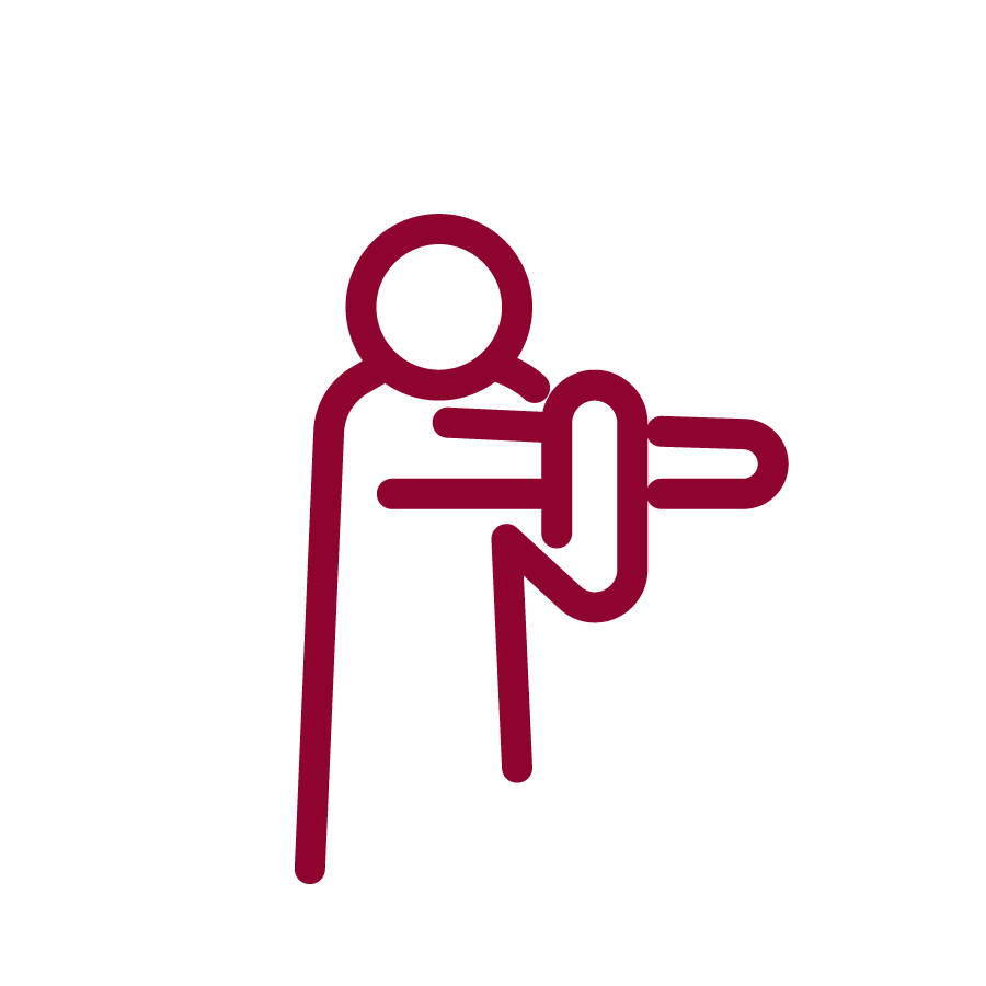 Symbolgrafik: Eine Person dehnt ihren Arm